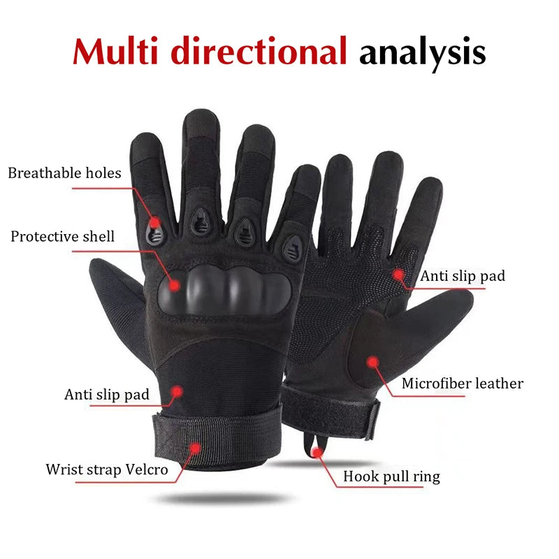 Tactical Gloves Male Special Forces Long Finger Combat Anti Cutting And Anti Slip Gloves Riding Fitness Mountaineering Gloves himalipasal