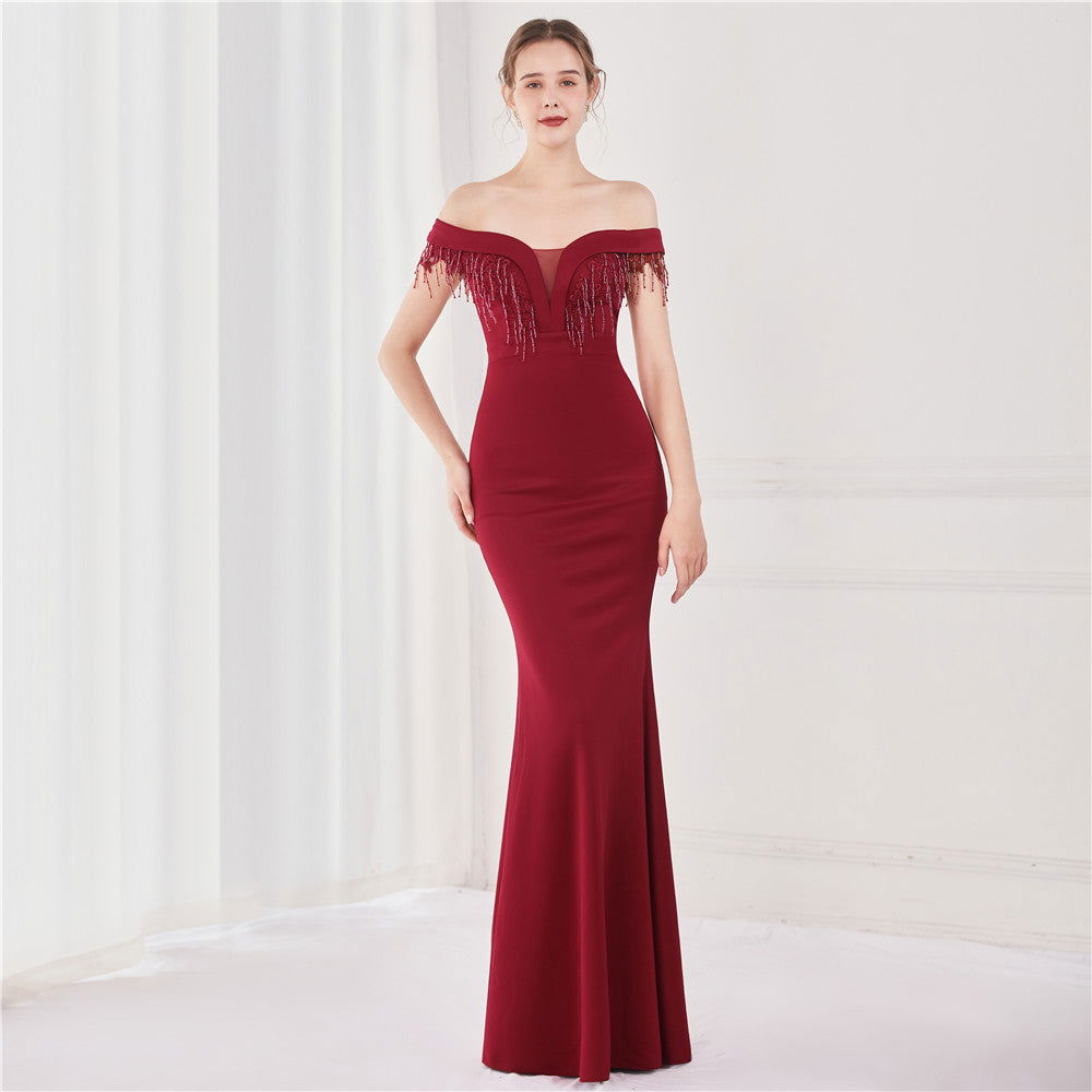 Toast Dress Bride Wedding Red Short Dress Long Back Door Dress Engagement himalipasal