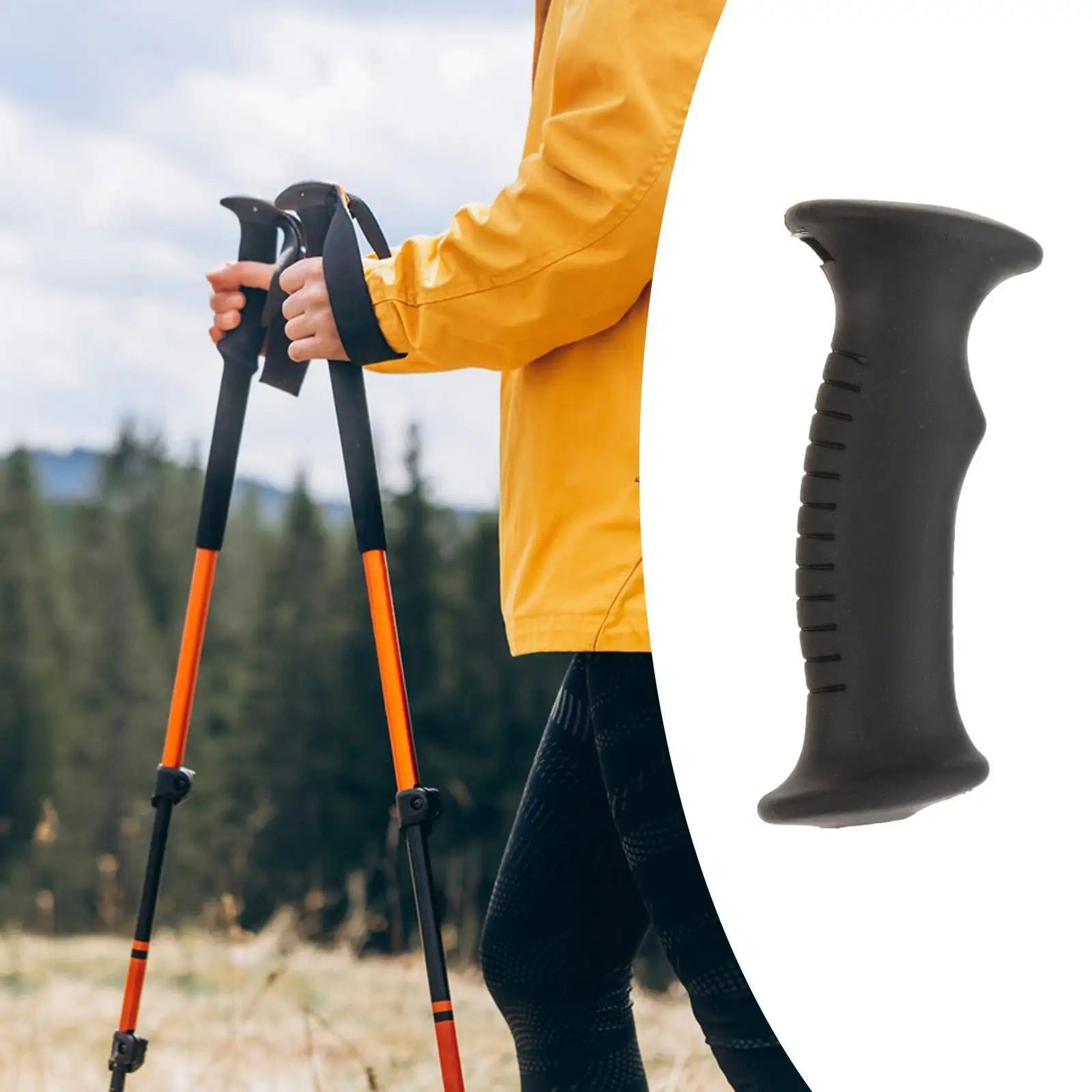 Trekking Rod Handle Replacement Walking Rod Cane Hand Grip for Camping Mountaineering Climbing Outdoor Photography Crutch himalipasal