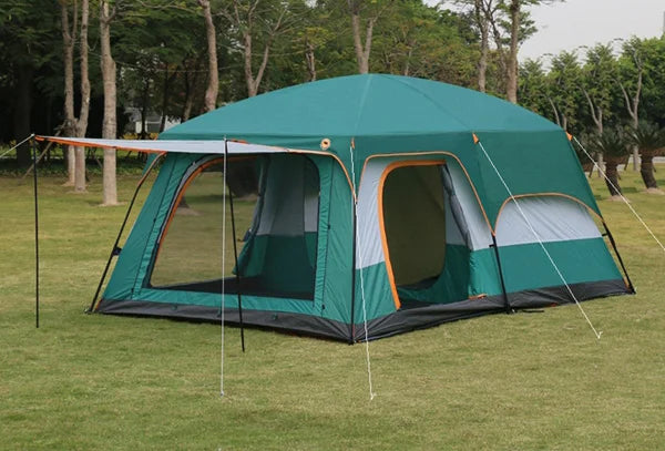 WOQI two room extra large outdoor camping tents 6-10 persons waterproof outdoor family luxury family tent himalipasal