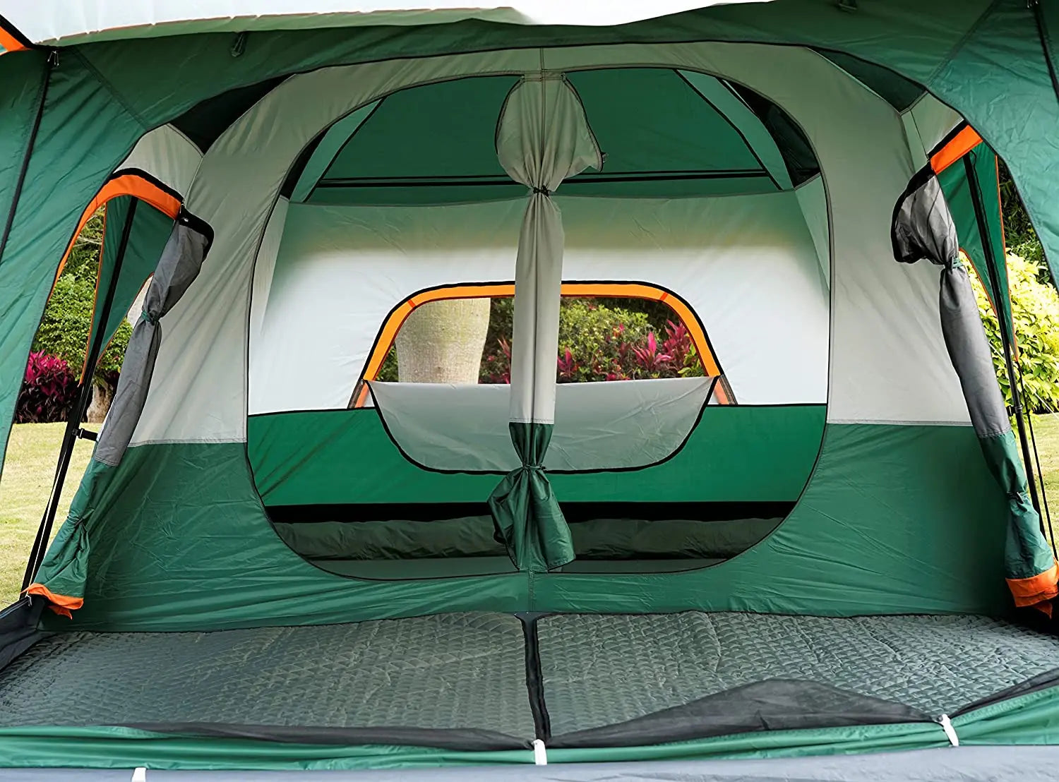 WOQI two room extra large outdoor camping tents 6-10 persons waterproof outdoor family luxury family tent himalipasal