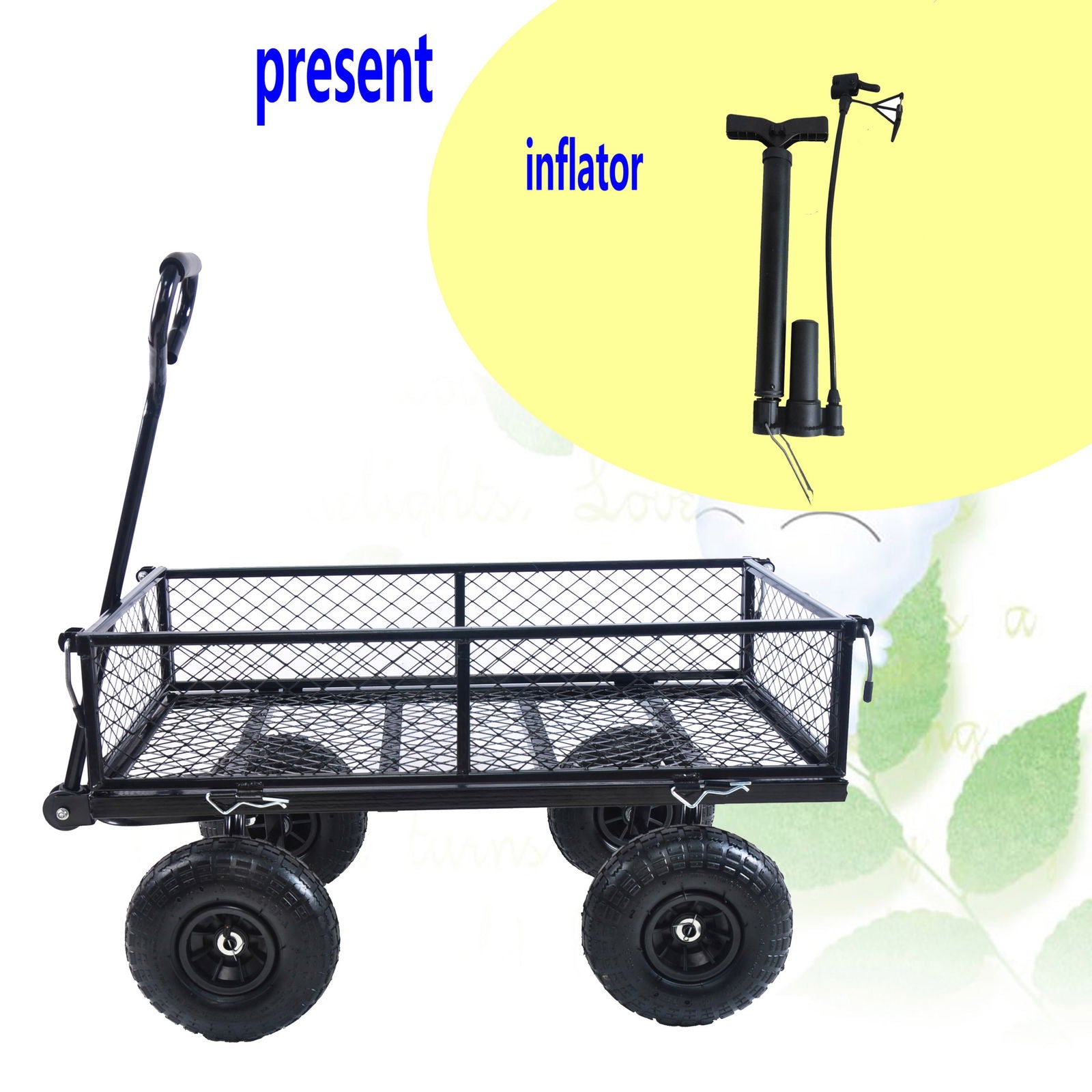 Wagon Cart Garden cart trucks make it easier to transport firewood TC1840BKG himalipasal