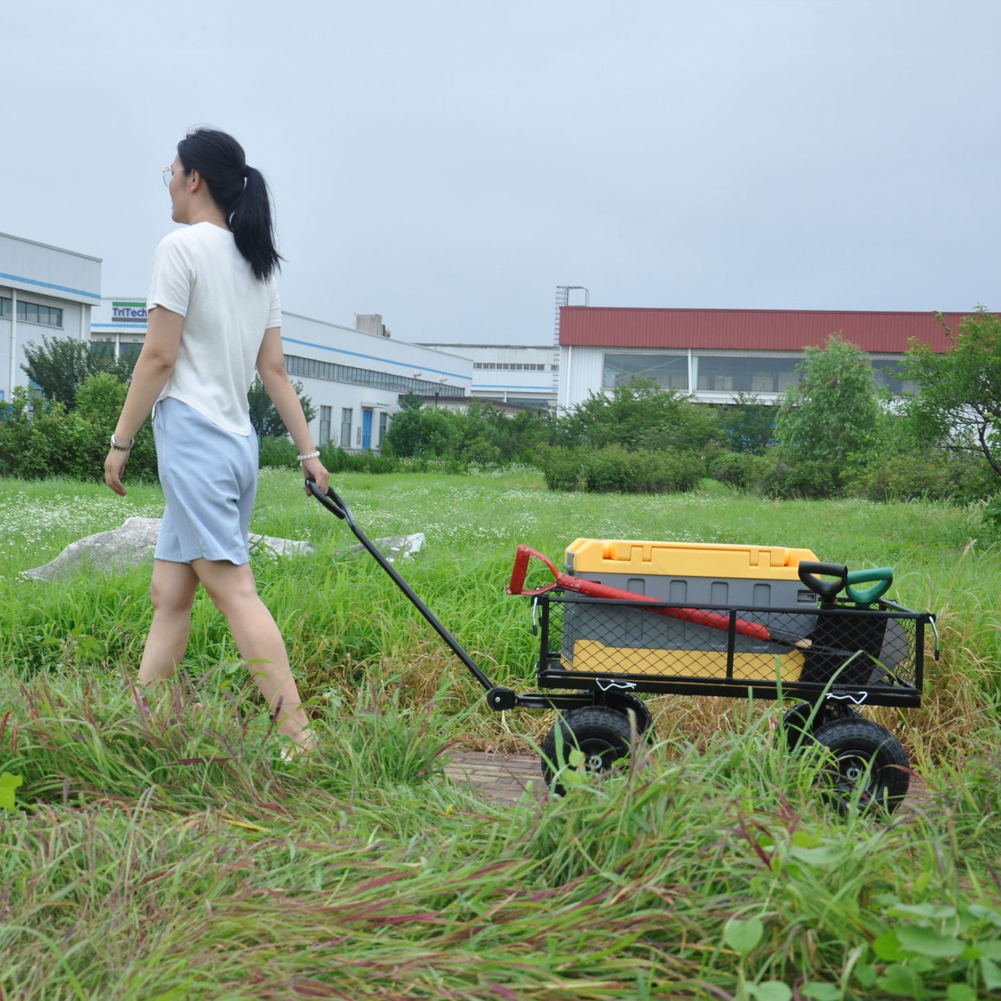 Wagon Cart Garden cart trucks make it easier to transport firewood TC1840BKG himalipasal