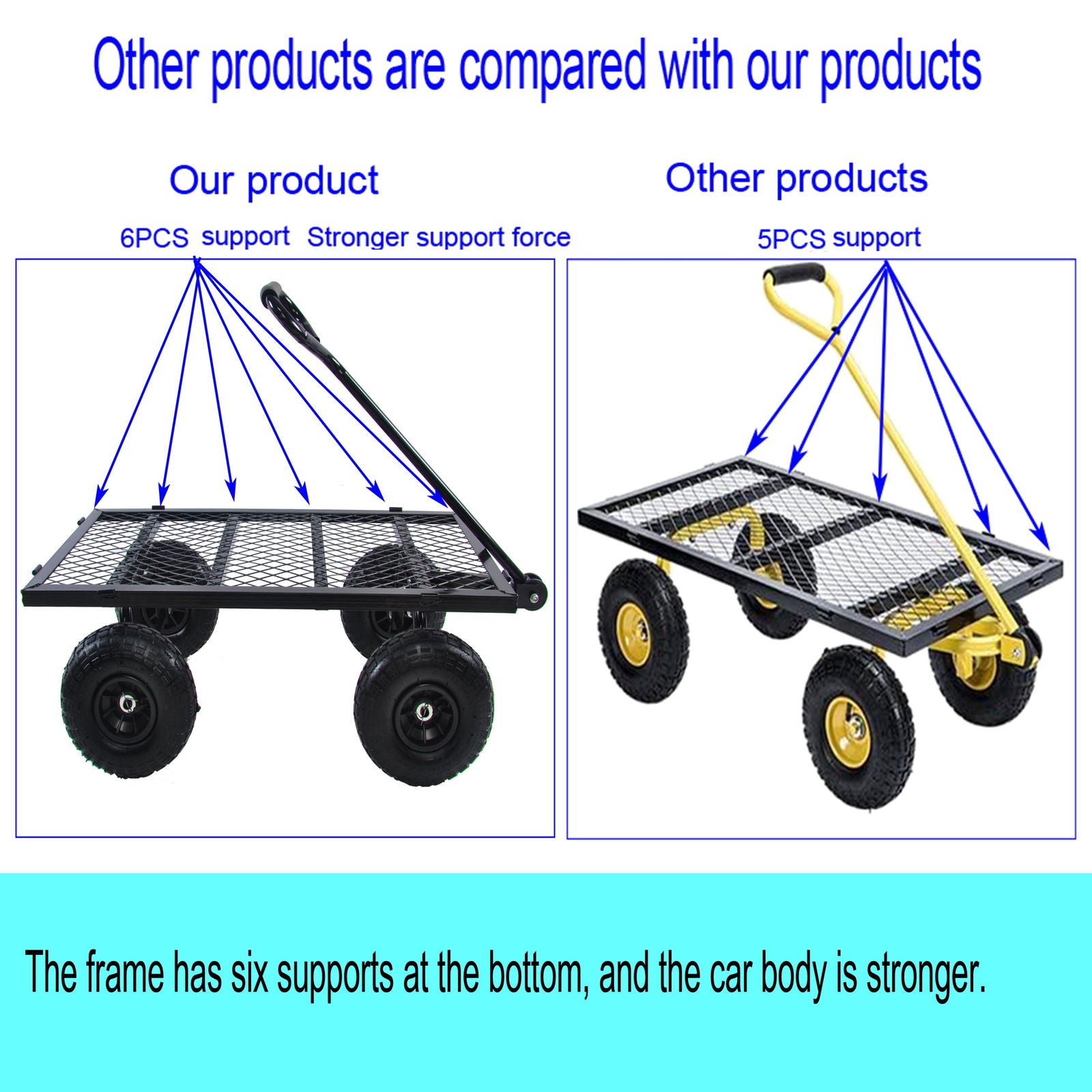 Wagon Cart Garden cart trucks make it easier to transport firewood TC1840BKG himalipasal