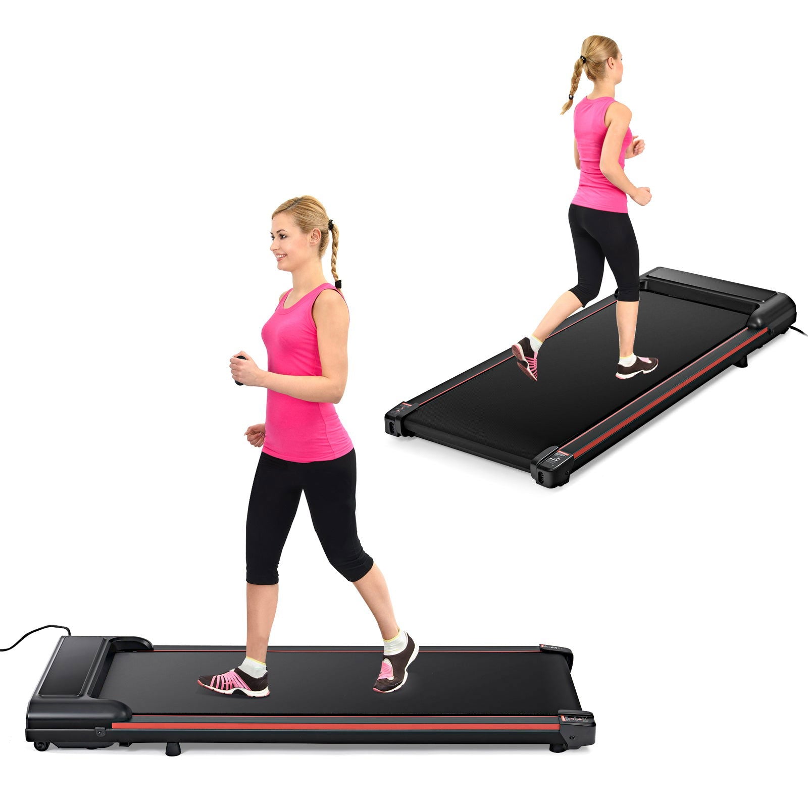 Walking Pad 300 lb Capacity, Desk Treadmill for Home Office, Protable Treadmill Under Desk, Walking Treadmills for Home,0.6 to 3.8 mph Portable Treadmill himalipasal