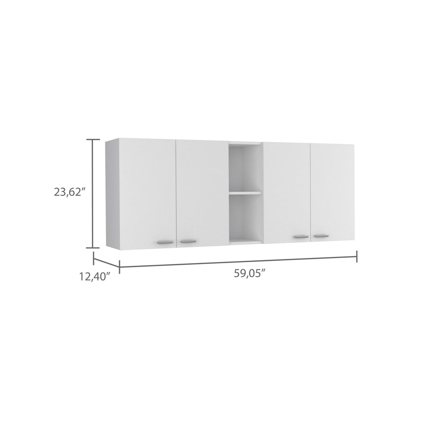 Wall Cabinet Ontario, Double Door, White Finish himalipasal