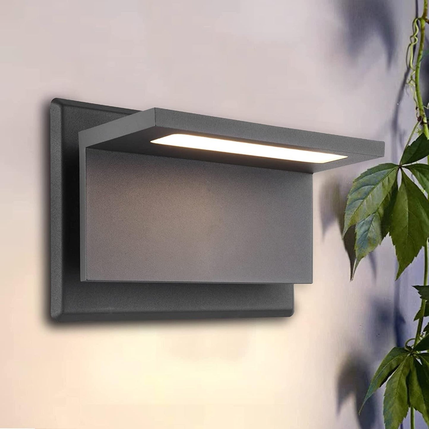 Wall Light Outdoor LED Wall Mount Lamp IP54 Waterproof 10W 680Lm 3000K-No Sensor himalipasal