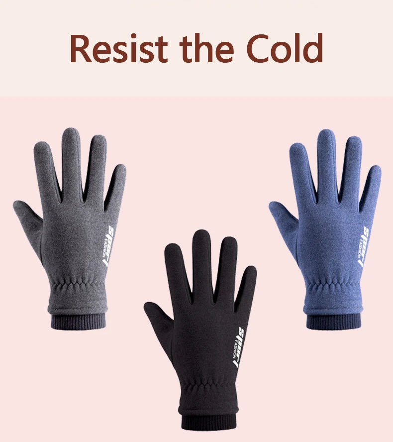 Winter Cold and Warm Skiing Insulation Plus Velvet Sports Cycling Motorcycle Windproof Mountaineering Touch Screen Gloves himalipasal