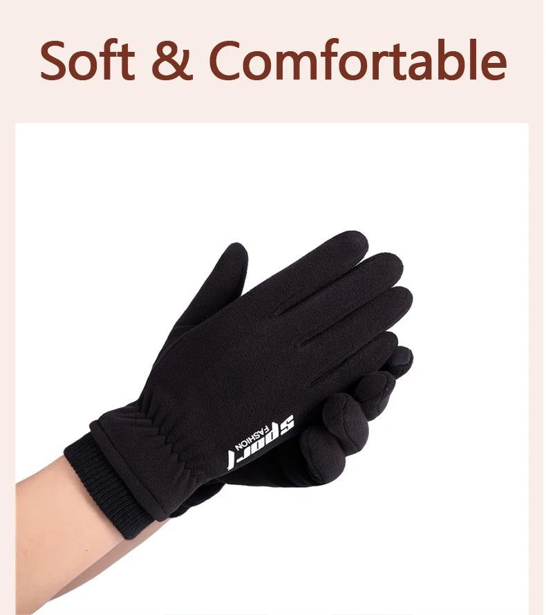 Winter Cold and Warm Skiing Insulation Plus Velvet Sports Cycling Motorcycle Windproof Mountaineering Touch Screen Gloves himalipasal