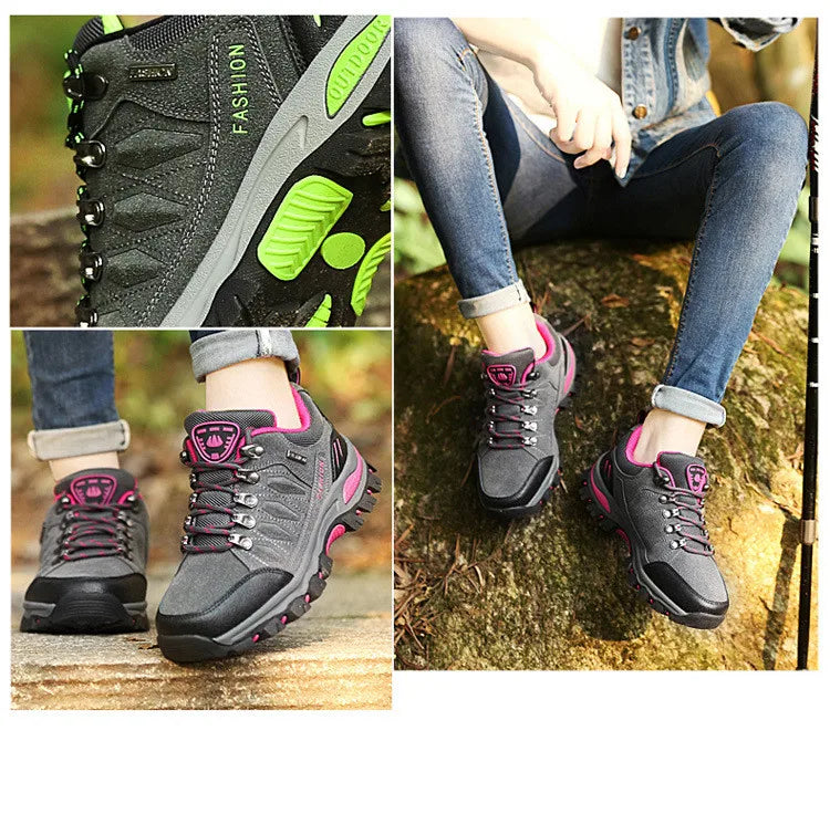 Women Hiking Shoes Outdoor trekking Sports Climbing Camping Boots Non-slip Waterproof Walking Jogging Trainers Sneakers Lace Up himalipasal