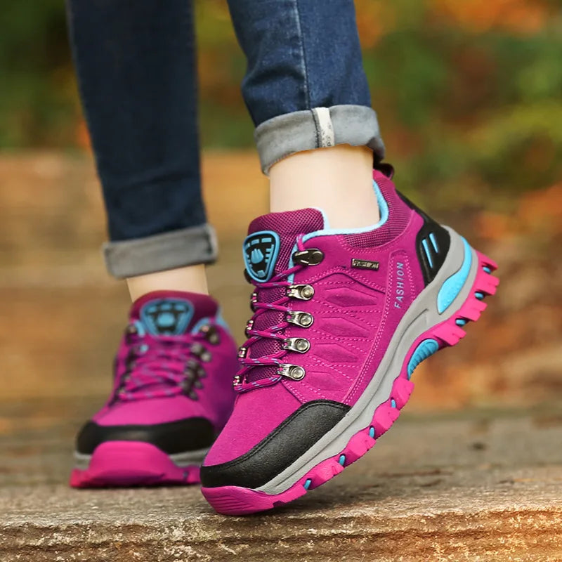 Women Hiking Shoes Outdoor trekking Sports Climbing Camping Boots Non-slip Waterproof Walking Jogging Trainers Sneakers Lace Up himalipasal