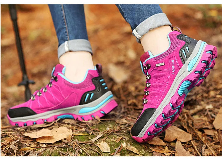 Women Hiking Shoes Outdoor trekking Sports Climbing Camping Boots Non-slip Waterproof Walking Jogging Trainers Sneakers Lace Up himalipasal