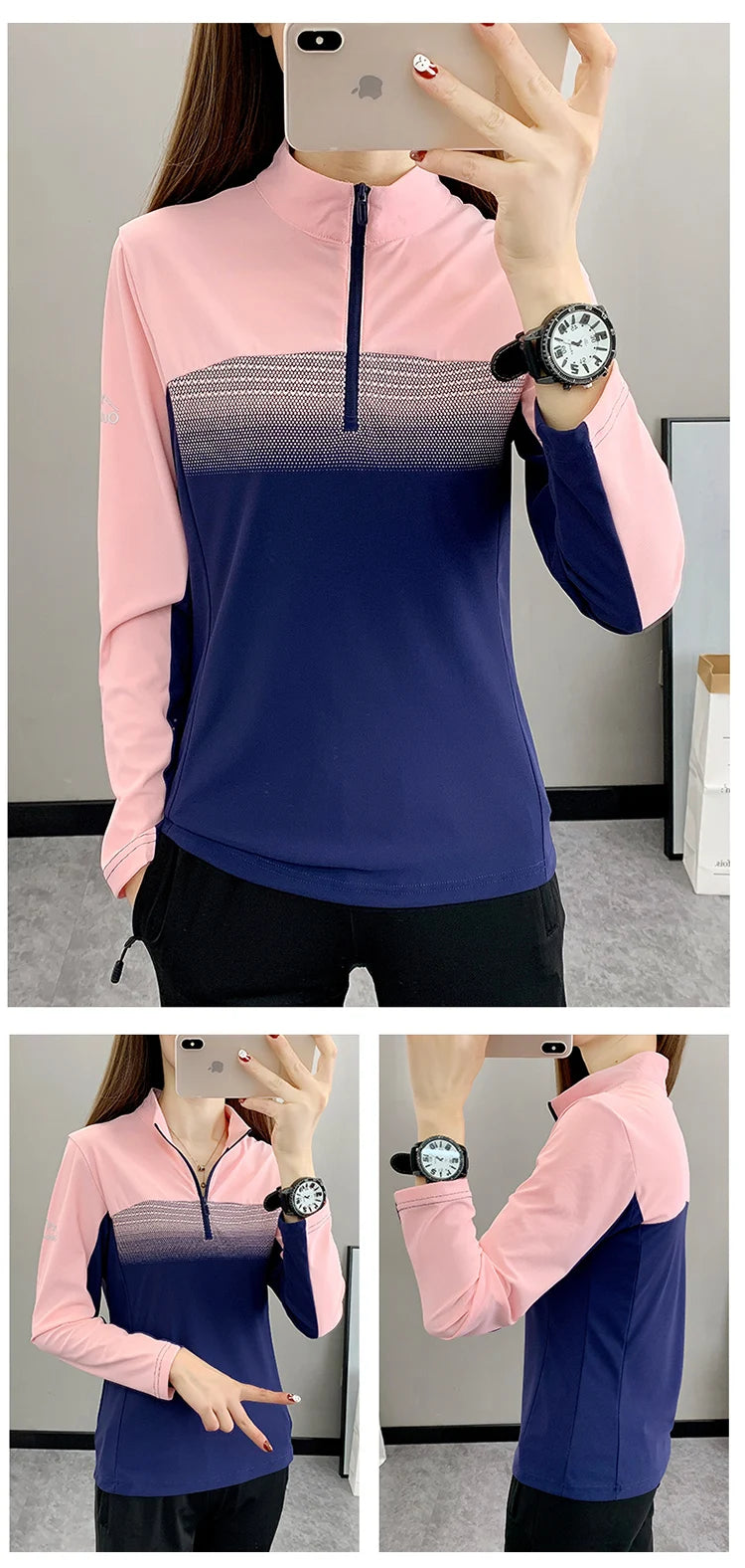 Women Play High Speed T-shirt Collar are Fast Drying Sport Long-sleeved Ice Run Clothing Breathable Mountaineering Wear Abso himalipasal