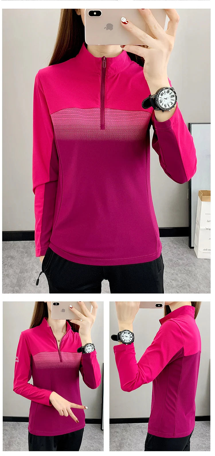 Women Play High Speed T-shirt Collar are Fast Drying Sport Long-sleeved Ice Run Clothing Breathable Mountaineering Wear Abso himalipasal