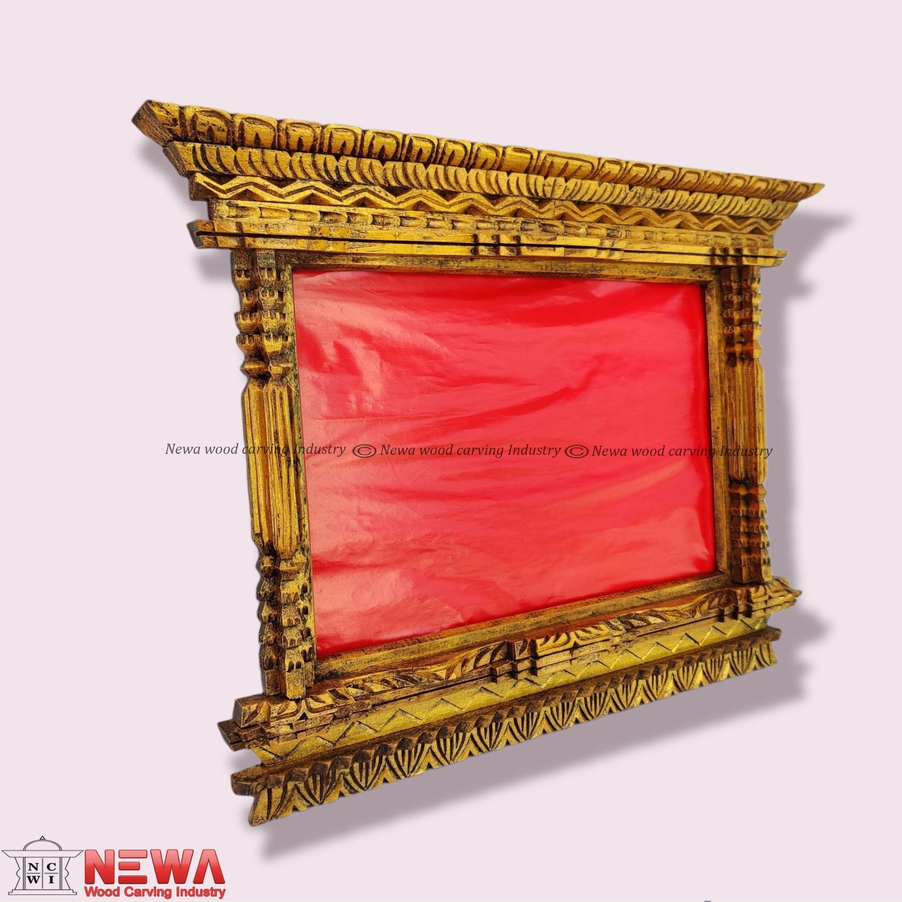 Wooden Golden A4 Carved Photo Frame himalipasal