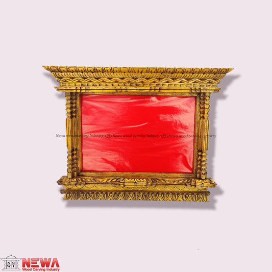 Wooden Golden A4 Carved Photo Frame himalipasal