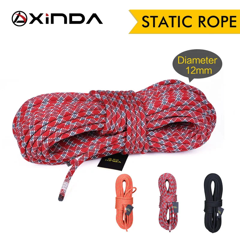 XINDA 12mm Rock Climbing Rope 12mm Static Rope diameter High Strength Lanyard Safety Climb Camping Equipment Survival himalipasal