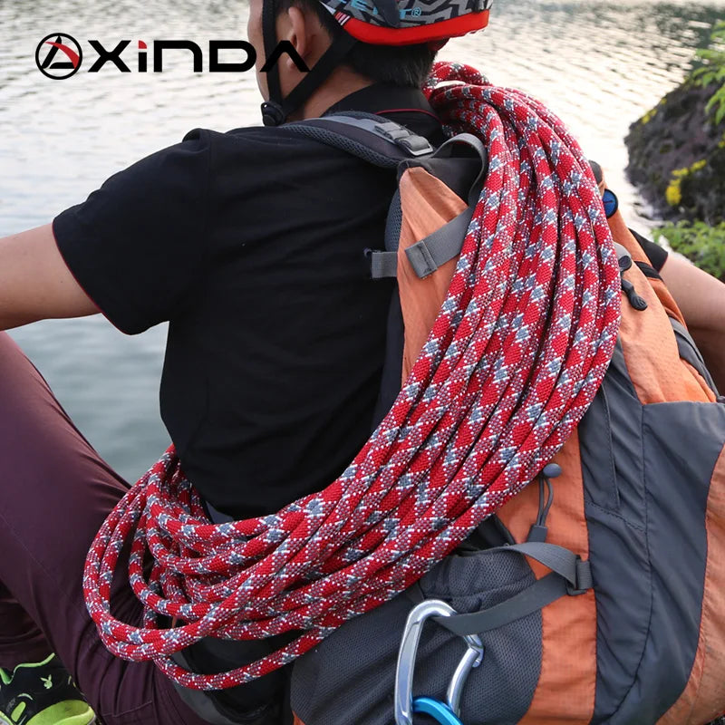 XINDA 12mm Rock Climbing Rope 12mm Static Rope diameter High Strength Lanyard Safety Climb Camping Equipment Survival himalipasal