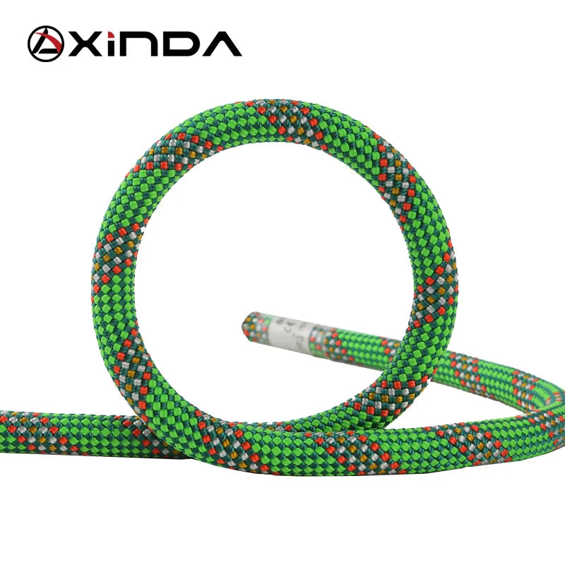 XINDA 9.8mm 10.5mm Diameter Rock Climbing Dynamic Rope Outdoor Hiking Power Rope High strength Cord Lanyard Safety Rope Survival himalipasal