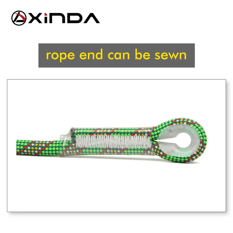 XINDA 9.8mm 10.5mm Diameter Rock Climbing Dynamic Rope Outdoor Hiking Power Rope High strength Cord Lanyard Safety Rope Survival himalipasal