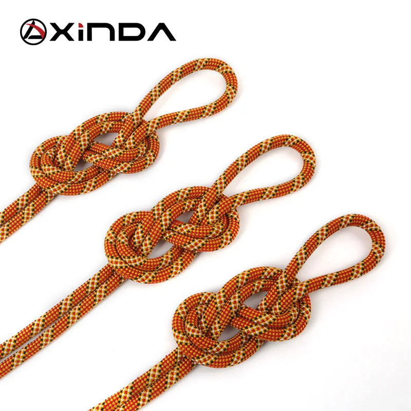 XINDA 9.8mm 10.5mm Diameter Rock Climbing Dynamic Rope Outdoor Hiking Power Rope High strength Cord Lanyard Safety Rope Survival himalipasal