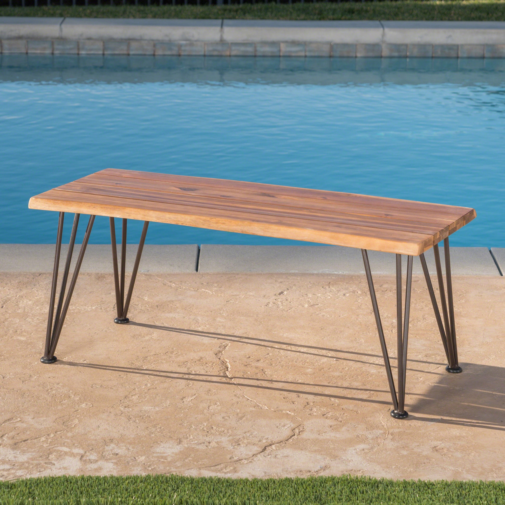 ZION INDUSTRIAL WOOD AND METAL COFFEE TABLE himalipasal