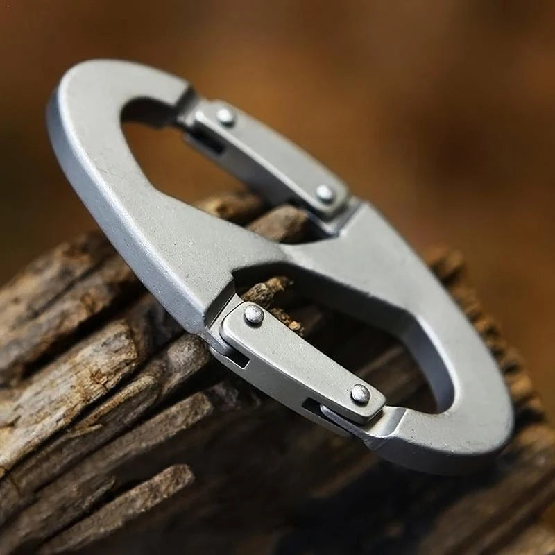 Zinc Alloy Carabiner With Lock Mini Keychain Hook Anti-Theft Outdoor Camping Backpack Buckle Key-Lock Accessories himalipasal