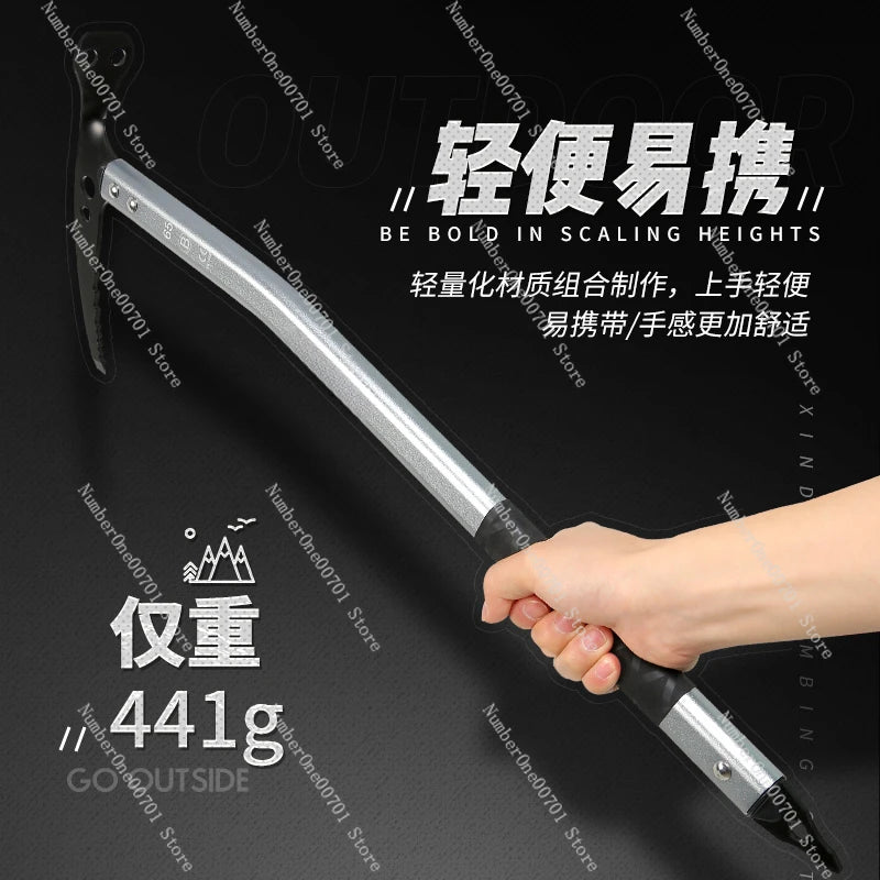 multifunctional stainless steel big ice axe climbing ice breaking ice axe walking mountaineering pickaxe yang pickaxe himalipasal