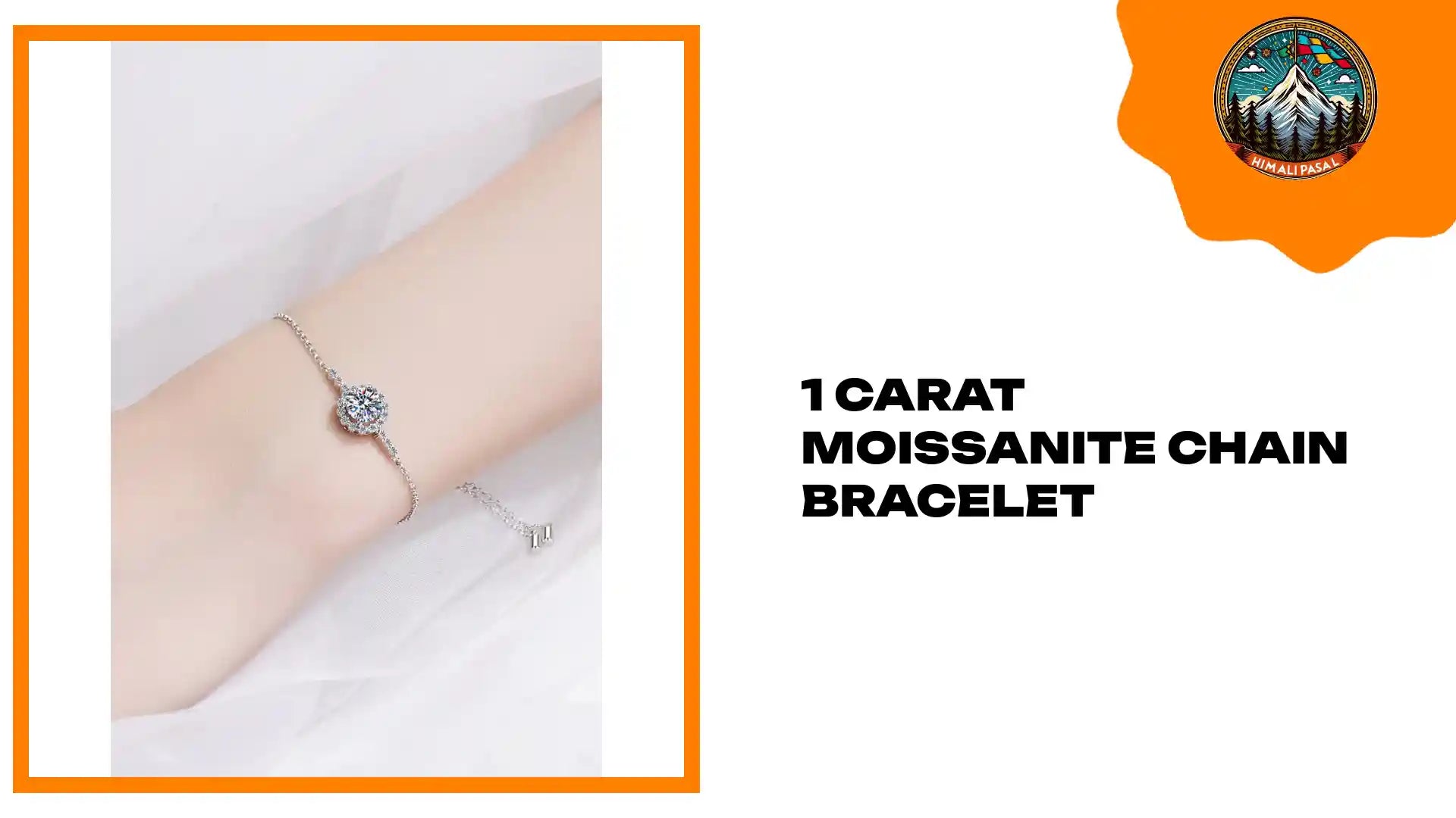 1 Carat Moissanite Chain Bracelet by@Outfy